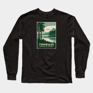 Tongass National Forest Vintage Travel Poster Long Sleeve T-Shirt